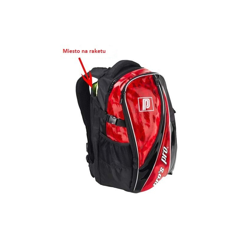 Bedmintonový ruksak Pros Pro červený metalický