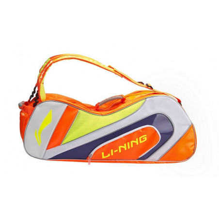 Bedmintonová taška Li-Ning Team 9 oranžová - 3 priehradky, na 9 bedmintonových rakiet
