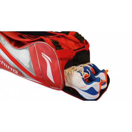 Bedmintonová taška Li-Ning Team 9 oranžová - 3 priehradky, na 9 bedmintonových rakiet