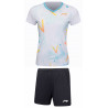 Dámsky športový set Li-Ning bielo-čierny - tričko + kraťasy
