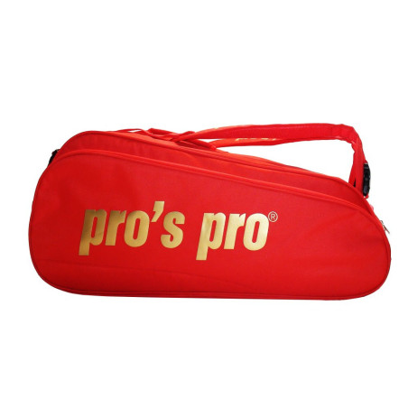 Bedmintonová taška Pros Pro červená - 3 priehradky, na 9 bedmintonových rakiet | Bedminton Shop