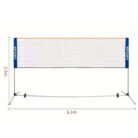 Bedmintonová sieť rozkladacia Hobby - 6 metrov | Bedminton Shop